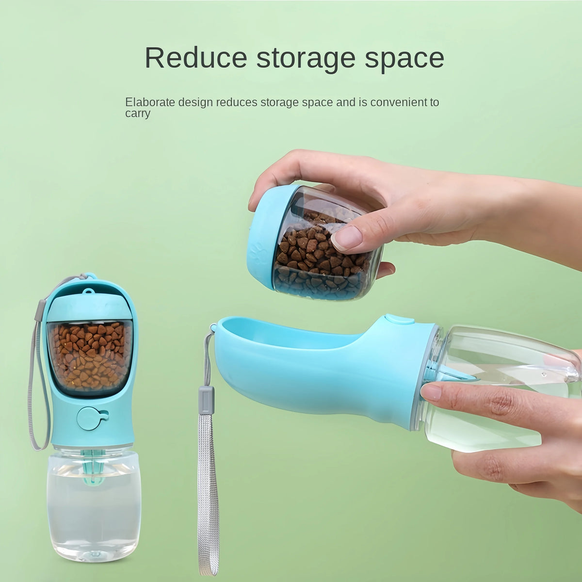 Portable Pet Water Bottle & Food Bowl – Outdoor Travel