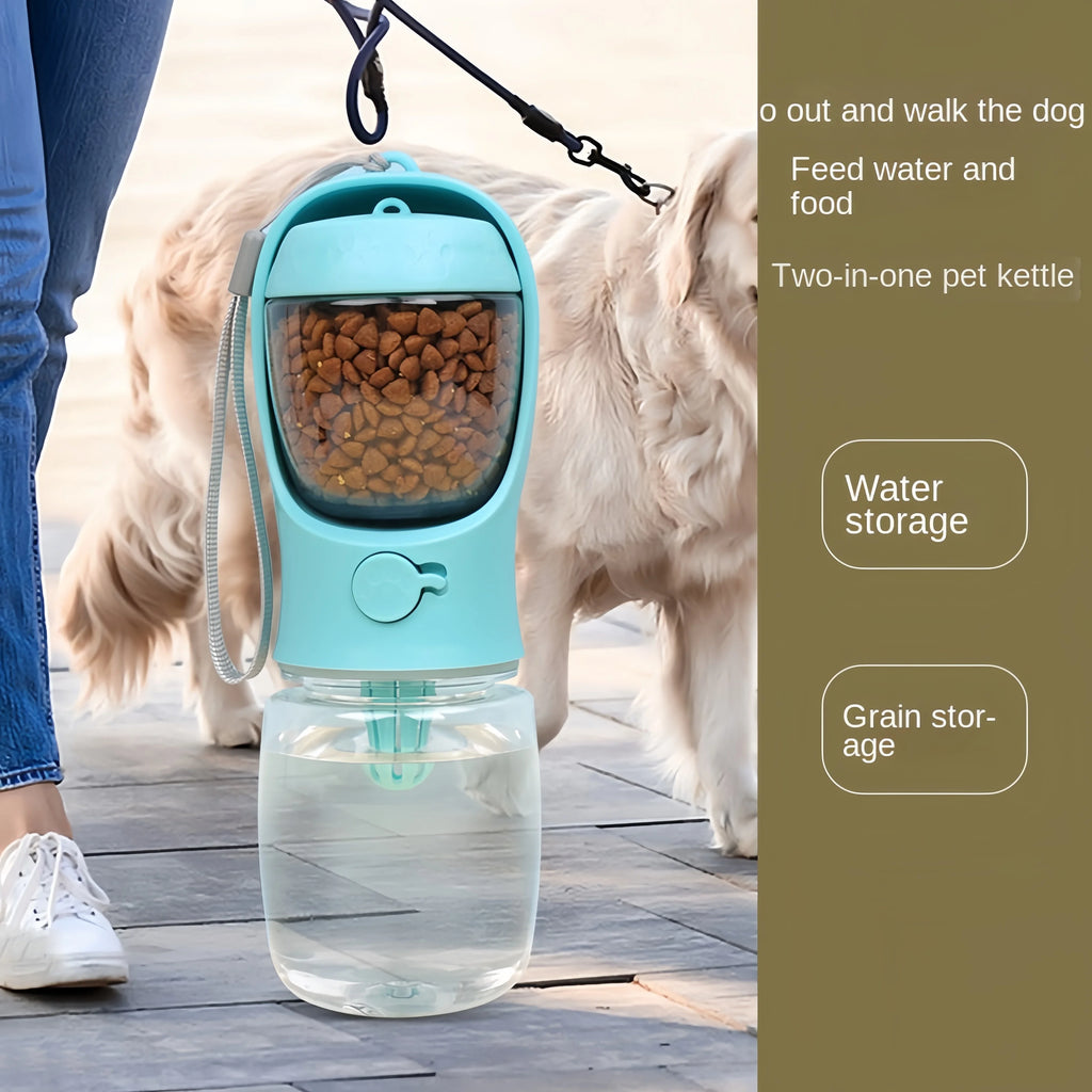 Portable Pet Water Bottle & Food Bowl – Outdoor Travel